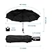 JEOutdoors Travel Umbrella Compact 10 Ribs Windproof Folding Auto Open/Close with Teflon Coating