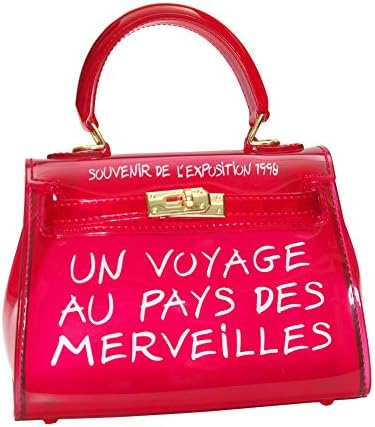 Women's Clear Bag Jelly Color Transparent Handbag PVC Purse