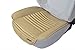 EDEALYN 2 PCS Universal Car Seat Covers PU Leather Bottom Seat Cover Car Interior Car Seat Protector Covers (Beige)