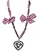 Dirndl World Womens Accessory, Necklace f. Oktoberfest Dirndl Outfit, Red, Os02