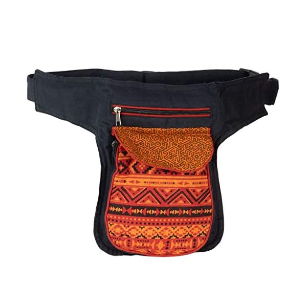 Riñonera Lateral Hippie con Estampado Etnico (Rojo) | DeHippies.com