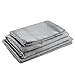 uxcell Silver Gray Satin Silk Duvet Cover Bedding Set Cushion Cover Pillow cases Set,Silk Sheet,Queen Size