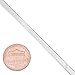 The Bling Factory 3.3mm Solid .925 Sterling Silver Flat Herringbone Chain Necklace, 22 inches