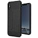 Luvvitt Gabbana Wallet Case with Fabric for iPhone XS / X - Black / Carbon Fiber