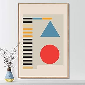 Framed Canvas Wall Art for Living Room, Bedroom Abstract Moon Series II Canvas Prints for Home Decoration Ready to Hang - 16x24 inches