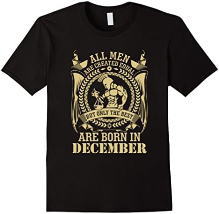 Men's Only The Best Are Born In December T-shirt Birthday Gift Large Black