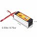 FLOUREON 4S 14.8V 2200mAh 45C Lipo RC Battery with T Plug for RC Evader BX Car RC Truck RC Truggy RC Airplane UAV Drone FPV(1 PCs)