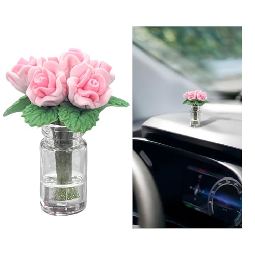 VCYOPN Rose Flower Car Vase Ornament