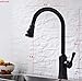 KOFOS Single Handle High Arc Matte Black Kitchen Faucet, Kitchen Sink Faucet With Pull Down Sprayer