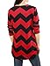 Allegra K Woman Zig-Zag Pattern Relax Fit Knit Tunic L Black Red
