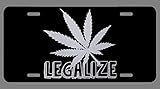 Vincit Veritas Legalize Black Etched License Plate