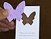 Personalized Butterfly Memorial Bookmarks with Seeds (Set of 25) Plantable Funeral Cards (Pink)