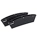 KOBWA generic001 Car Seat Side Drop Catcher Tray, Gap Filler Stop Between Car Seat and Console, Includes Sticker, Pocket Organizer Caddy for Wallet/Phone/Coins, PU Leather, Black, Pack of 2