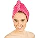 ViDi Microfiber Hair Towel Wraps for Women and Girls (2 Pk), Anti-Frizz Quick Dry Hair Turban Towels with Button for Long Short Curly Hair. Free Wide Tooth Comb
