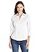 Riders by Lee Indigo Women's Easy Care ¾ Sleeve Woven Shirt, Arctic White, Large