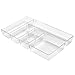 mDesign Cosmetic Drawer Organizer Set for Bathroom Vanity, Makeup, Lipstick, Nail Polish - Set of 6, Clear