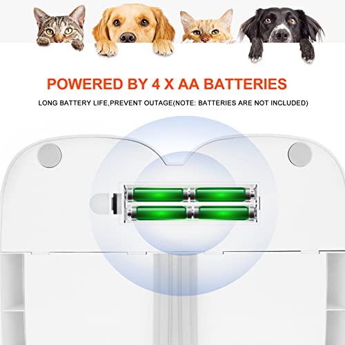 ZMAYPLUS Automatic Cat Feeder, 2 Meal Smart Pet Feeder, Timed Feeder for Cats&Dogs with Display, Dry or Semi-Moist Pet Food Dispenser, 1-48 Hours Timed Feeder for Cats&Dogs, Auto-On Smart Pet Feeder.