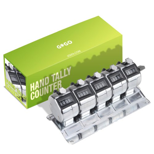 GOGO 5-Unit Counter, Desktop Tally Meter, Multiple-unit Tally Bank Counter