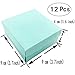 Small Square Turquoise Candy Box Blue Wedding Favors Teal Gift Boxes with Lids and Silk Ribbon for Wedding Baby Bridal Showers Birthday Party Supply, 12pc (Aqua Blue)
