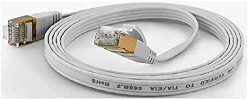 wantecWire 7002 Extra-Thin Patch Cable White Length 0.2 m