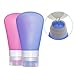 Leakproof Travel Bottles, (4 Pack) TSA Approved Portable Travel Containers, Refillable and Squeezable Soft Silicone Travel Size Toiletries Containers for Liquids, Lotion, Cond, Shamp etc.