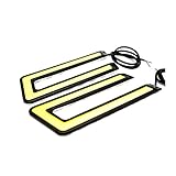 YUMSEEN 2pcs Set COB DRL LED 14cm Black Shell DC12V 6W Ultra Bright Car Daytime Running Lights Waterproof Car Styling