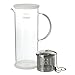 FORLIFE LUCENT Glass Iced Tea Jug with Capsule Infuser, 48-Ounce, Frost