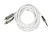 Monoprice Audio Cable - 6 Feet - White | Stereo Male to RCA Stereo Male Gold Plated Cable for Mobile