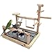 Mrli Pet Playground for Birds Cockatiel Lovebird Parakeet Finch Canary – Parrot Play Stand Wood Table Top Perch Gym Playpen Ladder with Feeder Cups Toys Exercise Playthumb 3