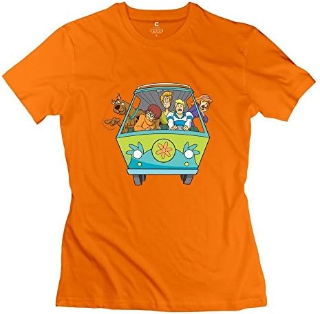 Yisw Woman's Scooby-Doo Family T-Shirt L Orange O Neck Geek Apparel