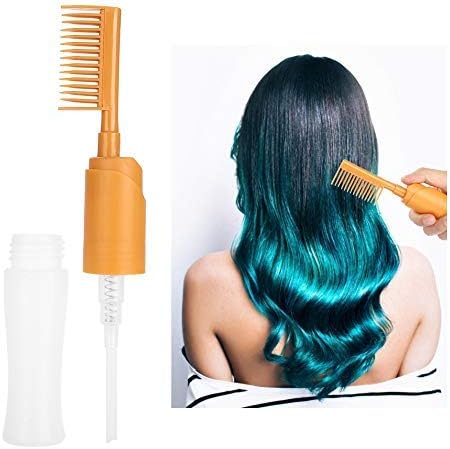 Dye Bottle Applicator Comb, 80ml Hair Colour Dispenser Pump Professional Brush Coloring Dyeing Comb Styling Too