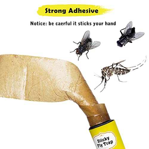 Stingmon 20 Pack Fly Strips, Sticky Fruit Fly Trap Indoor/Outdoor