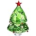 Swarovski Authentic Merry and Festive Joyful Figurines Green Christmas Tree