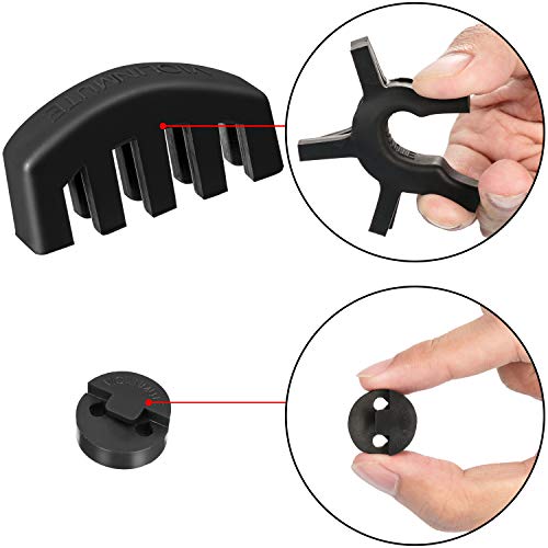 image for Jetec 7 Pieces Rubber Violin Practice Mute Set, Included 2 x Claw Styl