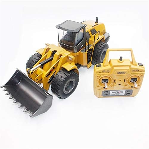 Kongqiabona HUINA TOYS 1583 1/14 10CH Alloy RC Bulldozer Truck with Front Loader Truck Engineering Construction Car Vehicle Toy RTR