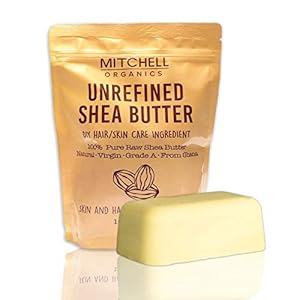 Mitchell Organics, Unrefined African Shea Butter | 16 Oz / 455 G | Pure Body Butter, For Dry Skin, Effective on Stretch…