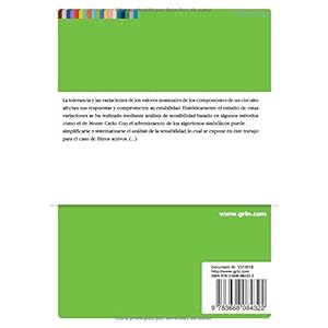 Sensibilidad y Análisis de Tolerancia en Filtros Activos desde la Perspectiva Simbólica (Spanish Edition)