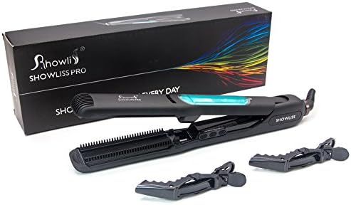 Steam Hair Straightener by NeSexy, Fast Electric Smooth Brush Ceramic Hair Straightener Comb Steam Flat Iron
