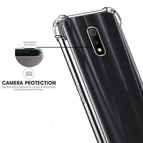 Realme X Bumper Transparent Cover Case Shockproof and Waterproof (Corner Protection with Air Cushion Technology)