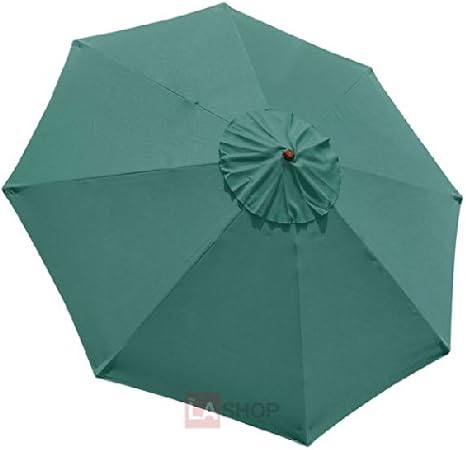 Amazon Com Large 9 Foot 9 Ft Anti Fade Green Polyester 8 Rib Umbrella Top Replacement Canopy Uv Sun Protect Water Resistant For Outdoor Patio Cover Furniture Beach Market Garden Outdoor