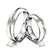 ROWAG 6MM Men Stainless Steel Couple Wedding Bands for Him and Her Women Cubic Zirconia CZ Inlaid Promise Engagement Rings