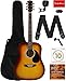 Fender Squier Dreadnought Acoustic Guitar - Sunburst Learn-to-Play Bundle with Gig Bag, Tuner, Strap, Strings, Picks, String Winder, Fender Play, and Austin Bazaar Instructional DVD