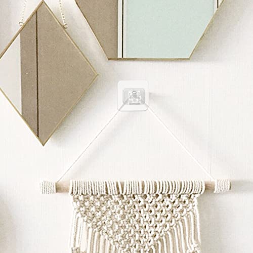 OMJMYY 8 x Curtain Hooks without Drilling Self-Adhesive Curtain Rod without Drilling for Hanging Curtains or Towel Rail 6 x 6 cm