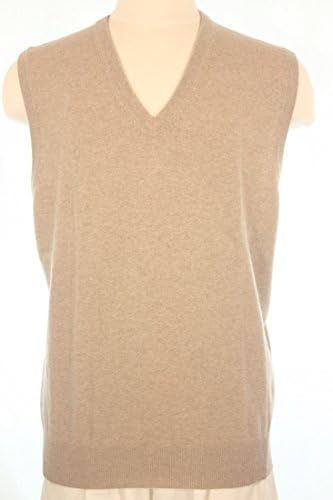 Shephe Men's Cashmere Pullover Vest Beige Large