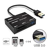 XQD/SD Card Reader Adapter, USB 3.0 Portable Flash Memory Card Reader, for XQD/SD Camera Card, for Sony M/G Series, Lexar USB Mark Card, Nikon D4/D5/D500, Support Windows/Mac OS System