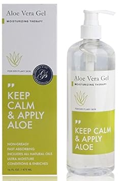 Aloe Vera Gel 473ml Pumpflasche - After Sun Pflege für Haar und Körper | 100% vegan und frei von Parabenen
