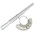 Ring Mandrel Sizer Metal Mandrel, Yookat Finger Sizing Measuring Stick Metal, with Ring Sizer Guage Set of 27 Pcs Circle Models Jewelry Sizer Tool