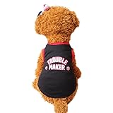Mikey Store Pet Dog Cat Clothes Cute Panda Puppy Apparel Winter Warm Outwear Coat (Black, M)