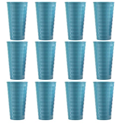 Splash 20ounce Unbreakable Plastic Tumblers set of 12 Teal Pricepulse