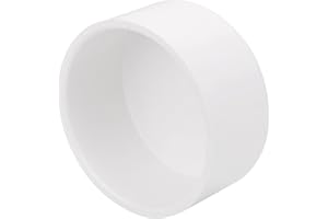 LSWTEIZ 4"PVC Pipe End Cap Fitting Schedule 40 Furniture Grade 4" PVC Pipe Plug Adapter for Build Furniture DIY Garden Shelf, White